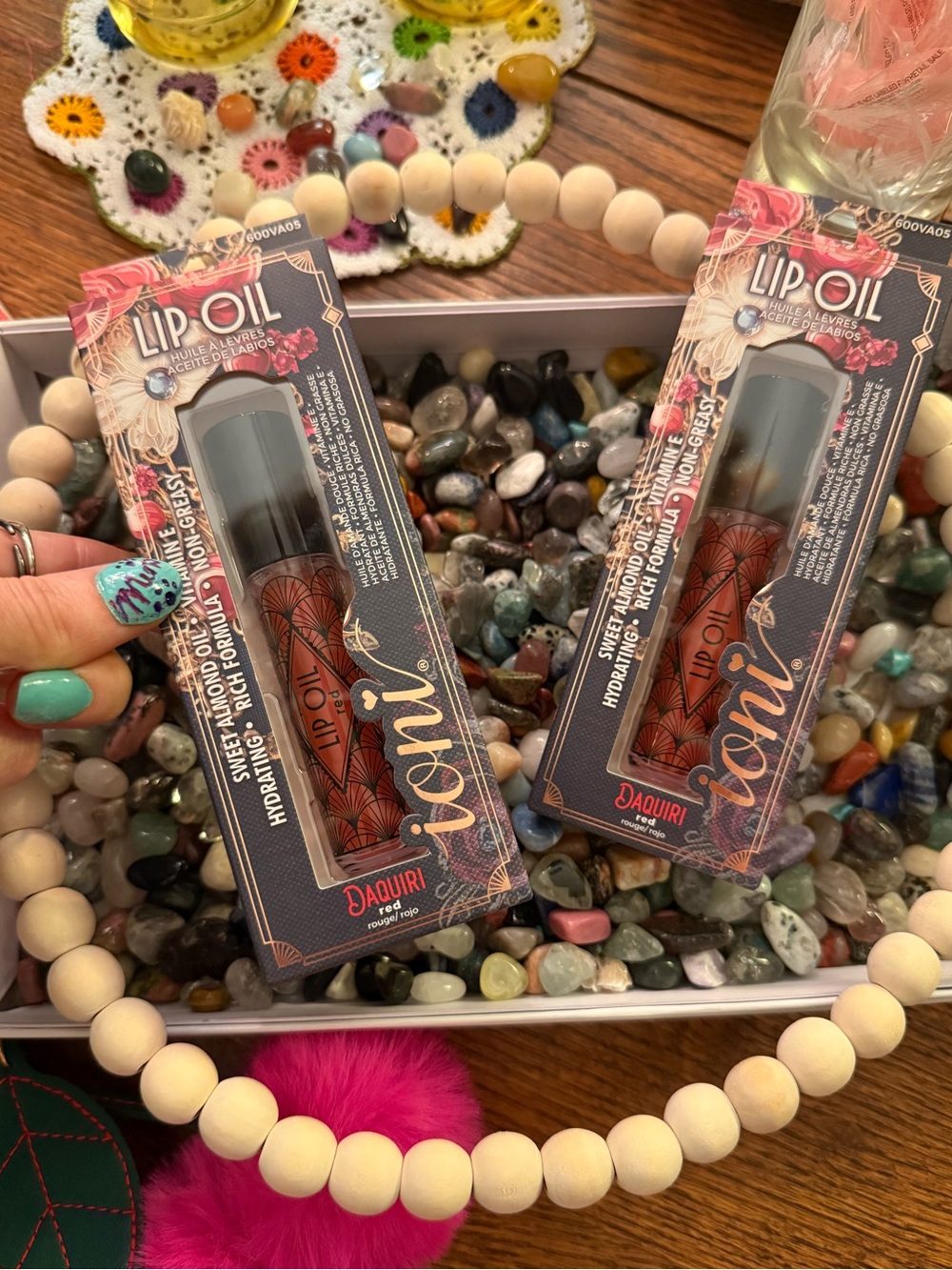 Daiquiri Red Veil of Allure Lip Oil - Almond Vitamin E Hydrating - Toni